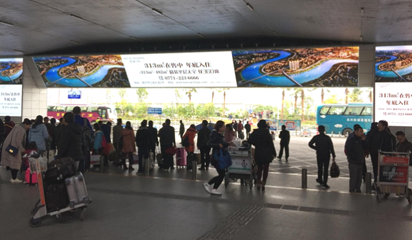 南寧吳圩機場(chǎng)出口LED廣告投放案例